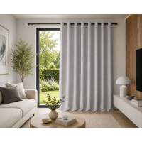 Κουρτίνα Σχ.Coveri black out 140x270cm έτοιμη ραμμένη με κρίκους 100% πολ Light Grey