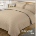 Σετ σεντόνια "Glamour" μονόχρωμα Beige poly/cotton 240x280cm