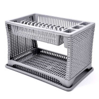 ΠΙΑΤΟΘΗΚΗ RATTAN ΤΡ 7071 ΔΙΩΡΟΦΗ VIOSARP ΓΚΡΙ