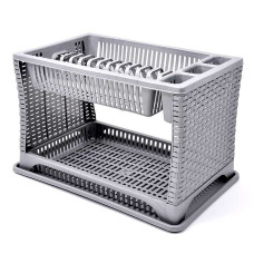ΠΙΑΤΟΘΗΚΗ RATTAN ΤΡ 7071 ΔΙΩΡΟΦΗ VIOSARP ΓΚΡΙ