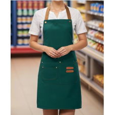 Ποδιά σερβιτότου Unisex πράσινη με στηθούρι