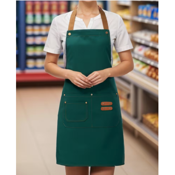 Ποδιά σερβιτότου Unisex πράσινη με στηθούρι Ποδιά σερβιτότου Unisex πράσινη με στηθούρι