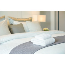 Παπλωματοθήκη Ξενοδοχείου μονή Lux CVC 50% Cot -50% Pol 144 κλωστ΄ών Λευκό 160x240