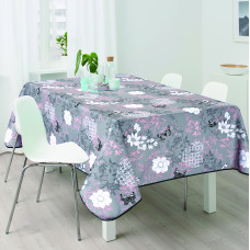 Τραπεζομάντηλο γκρι αλέκιαστο στρογγυλό σχ. Rafaela Φ150