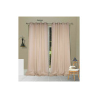 Κουρτίνα με κρίκους Elsa Beige 140x260