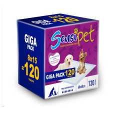 Sensi Pet Επιδαπέδια Πάνα Σκύλου Giga Pack με Αυτοκόλλητο & Sap 60x60cm 120 τμχ
