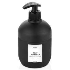 Δοχείο κρεμοσάπουνο γυάλινο cool black No519 425ml 5,6x16,5cm