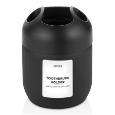 Δοχείο για οδοντόβουρτσα γυάλινη cool black No520 8,5x11,8cm
