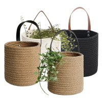 Καλάθι Ψάθινο Διαφόρων Χρήσεων Κρεμαστό 17x18.5cm Viosarp Μπεζ- 5206753049883