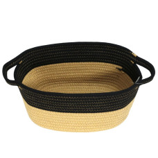 ΚΑΛΑΘΙ ΔΙΑΦΟΡΩΝ ΧΡΗΣΕΩΝ ΣΧΟΙΝΙ ΔΙΧΡΩΜΟ 40x26χ15cm VC3101-3 Μπεζ- μαύρο VIOSARP