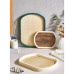 Δίσκος πλαστικός MDF σετ 2 τμχ ορθογώνιος 35x26cm & 23x17cm