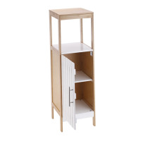 ΡΑΦΙΕΡΑ ΠΡΟΣΦΟΡΑ ΜΠΑΜΠΟΥ ΞΥΛΙΝΗ ΜΕ 2 ΡΑΦΙΑ ΚΑΙ ΝΤΟΥΛΑΠΙ WR7532 30x30x95cm VIOSARP