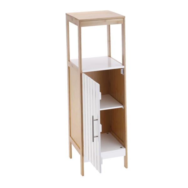 ΡΑΦΙΕΡΑ ΠΡΟΣΦΟΡΑ ΜΠΑΜΠΟΥ ΞΥΛΙΝΗ ΜΕ 2 ΡΑΦΙΑ ΚΑΙ ΝΤΟΥΛΑΠΙ WR7532 30x30x95cm VIOSARP