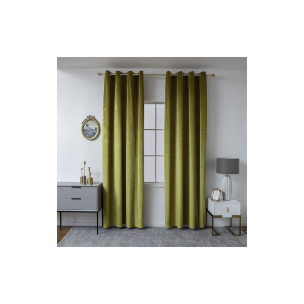 Beauty Home Κουρτίνα Συσκότισης με Τρουκς 8399 χρυσό