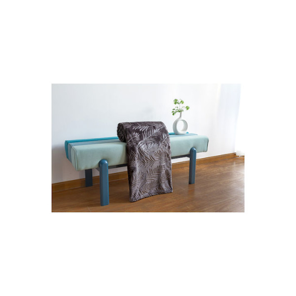 Κουβερτάκι ριχτάρι  flannel με ανάγλυφο σχέδιο 160Χ220 γκρι