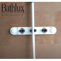 Bathlux Θήκη αποθήκευσης σκούπας  3 θέσεων με βεντούζες