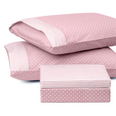 Beauty Home Σετ κουβερλί μονό πουά JOY Art 1680 160x240 Ροζ