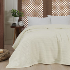 Beauty Home Πικέ μονή waffle Art 1990 Cream 170x240 Εκρού