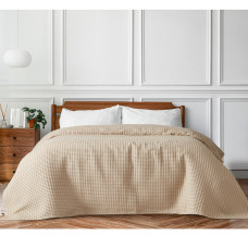 Beauty Home Πικέ υπέρδιπλη waffle Art 1990 Sand 230x240 Μπεζ