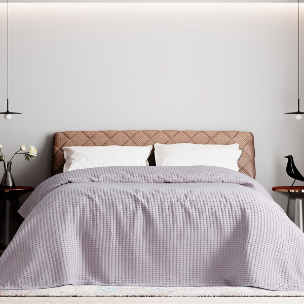 Πικέ υπέρδιπλη waffle Art 1990 Lilac 230x240 Λιλά   Beauty Home