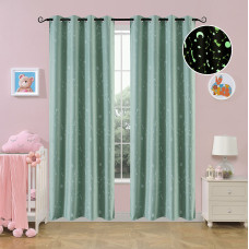 Beauty Home Κουρτίνα φωσφορίζουσα με 8 κρίκους Art 6140 140x260 Μέντα