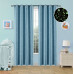Beauty Home Κουρτίνα φωσφορίζουσα με 8 κρίκους Art 6140 140x260 Σιέλ