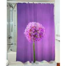 Beauty Home Κουρτίνα μπάνιου με κρίκους Smooth Art 3065 190x180 Μωβ