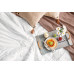 Beauty Home Παπλωματοθήκη Ξενοδοχείου μονή 5-Star 300tc Satin 100% Cotton 170x250 Λευκό