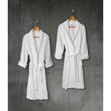 Beauty Home Μπουρνούζι με γιακά Belton Art 3014 100% Cotton Pennie 440gsm L/XL Λευκό