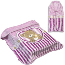 Beauty Home Κουβέρτα βρεφική - Υπνόσακος Art 5253 80x90 Λιλά