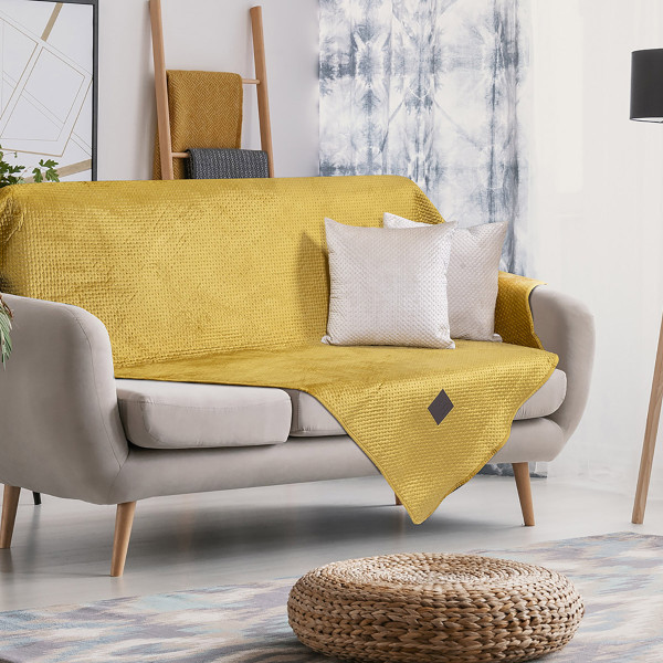 Beauty Home Ριχτάρι Διθέσιο Velvety Art 8412 180x250 Ώχρα