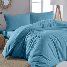 Beauty Home Παπλωματοθήκη μονή μονόχρωμη Art 1999 170x250 Πετρόλ