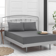 Beauty Home Σεντόνι μονό μονόχρωμο με λάστιχο Art 1999 110x200+30 Ανθρακί