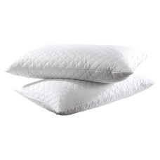 Beauty Home Ζεύγος καπιτονέ προστατευτικές μαξιλαροθήκες Λευκό 45x65