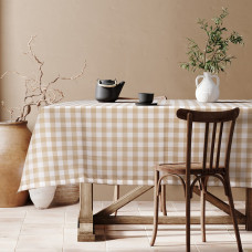 Beauty Home Επαγγελματικό τραπεζομάντηλο Checks Art Ε8031 100x100 Μπεζ