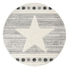 Beauty Home Ροτόντα Loop 133x133 Art 9559 Grey White Γκρι Λευκό