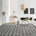 Beauty Home Πατάκι Vibe Art 9577 67x150 Stone White Ανθρακί Λευκό
