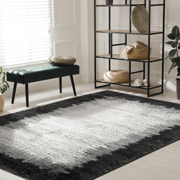 Διάδρομος Prestige Art 9321 0,67 Grey Black - Γκρι Μαύρο   Beauty Home