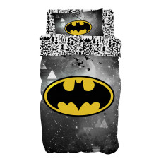 Beauty Home Σετ κουβερλί μονό Art 6184 Batman 160x240 Γκρι