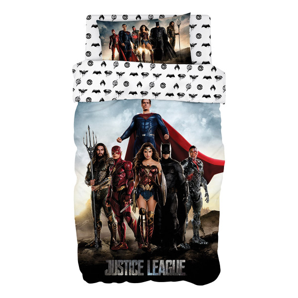 Σετ παπλωματοθήκη μονή Art 6186 Justice League 165x250 Εμπριμέ   Beauty Home