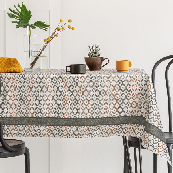 Beauty Home Τραπεζομάντηλο Curry Art 8483 Εμπριμέ 140x140