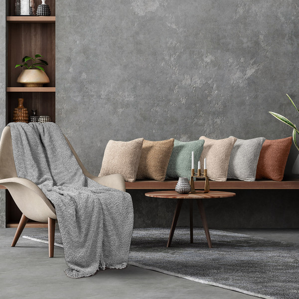 Beauty Home Ριχτάρι Μονοθέσιο Lamb Art 8571 180x160 Γκρι