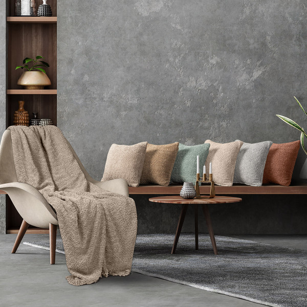 Beauty Home Ριχτάρι Μονοθέσιο Lamb Art 8573 180x160 Άμμου
