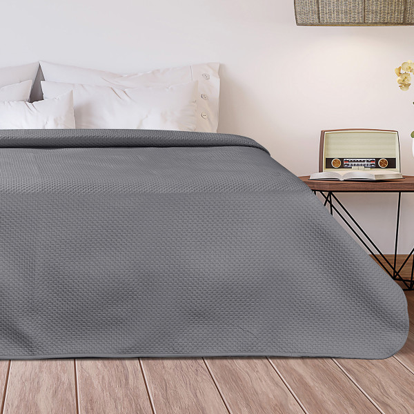 Beauty Home Κουβερλί μονό pre-washed Intence Art 12200 σε 9 αποχρώσεις 160x240  Γκρι