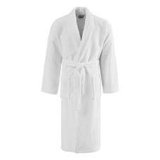 Beauty Home Μπουρνούζι Assist βελουτέ με γιακά Art Ε3054 55%Cot-45%Pol 300gsm Λευκό L