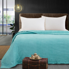 Beauty Home Κουβέρτα μονόχρωμη υπέρδιπλη Fleece Art 11554 220x240 Τυρκουαζ