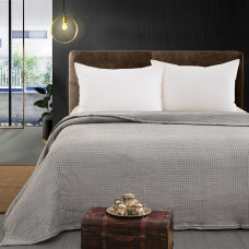 Beauty Home Κουβέρτα μονόχρωμη υπέρδιπλη Fleece Art 11555 220x240 Γκρι