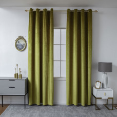 Beauty Home Κουρτίνα βελούδο σκίασης με 8 μεταλλικούς κρίκους Art 8399 140x270 Χρυσό