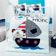 Beauty Home Σετ σεντόνια βρεφικά Art 5606 100x150 Μπλε