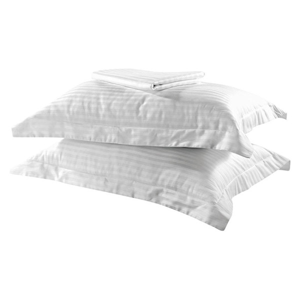 Beauty Home Ζεύγος μαξιλαροθήκες Oxford Dobby Cotton Rich Blend Art 1381 53x73+5 Λευκό